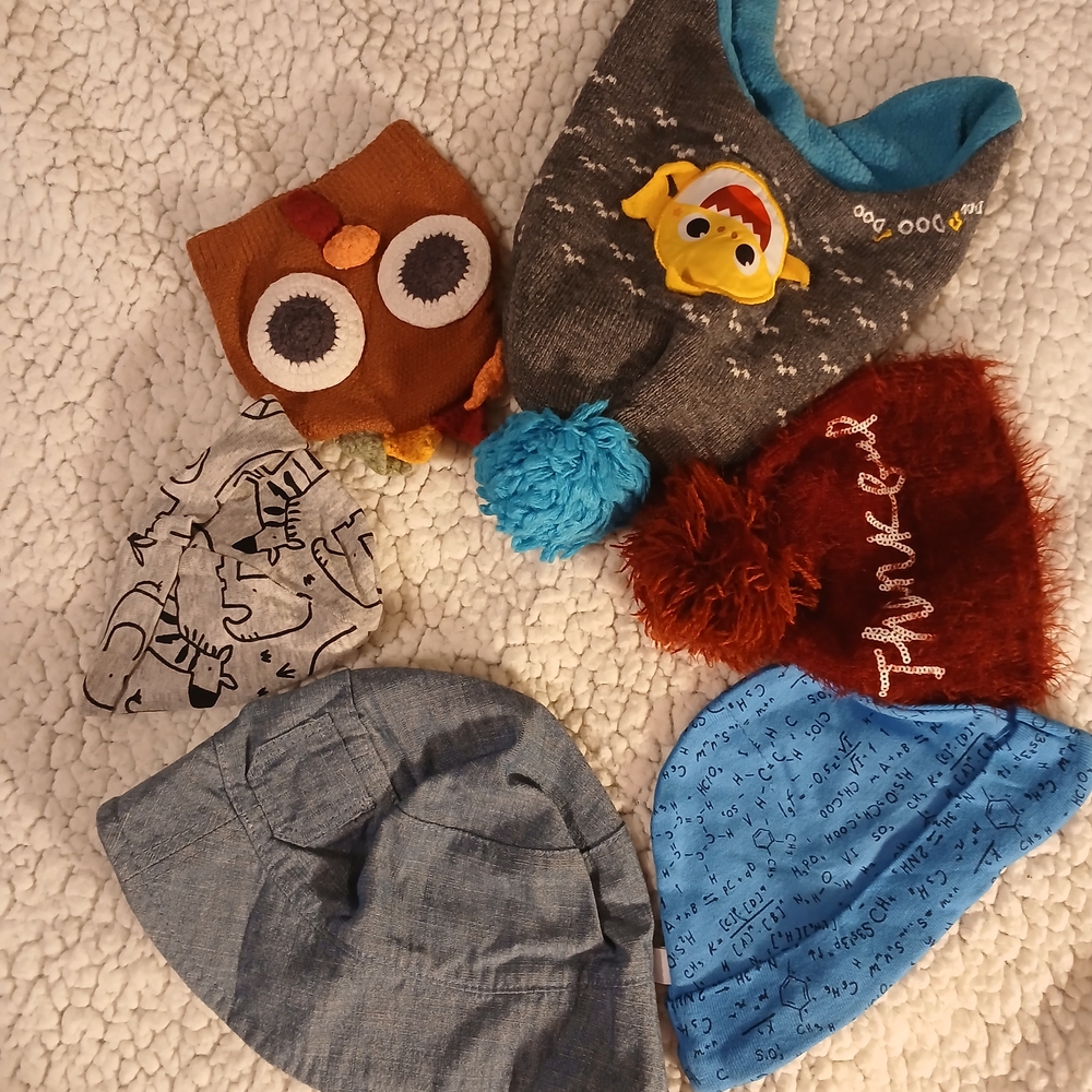 Colorful Kids Beanie and Hat Set